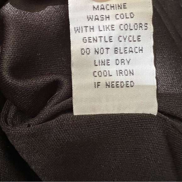 black floral dress scuba material fitted stretchy lined sz 2 Melrose - Picture 9 of 9